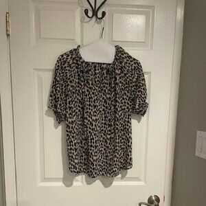 Loft Animal Print Blouse